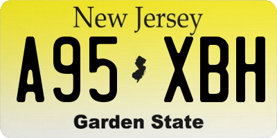 NJ license plate A95XBH