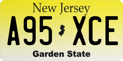 NJ license plate A95XCE