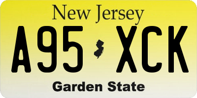 NJ license plate A95XCK
