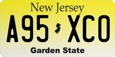 NJ license plate A95XCO