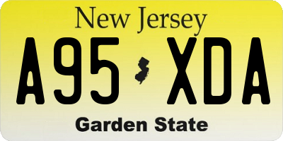 NJ license plate A95XDA