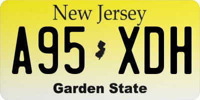 NJ license plate A95XDH