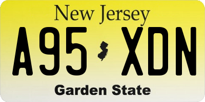 NJ license plate A95XDN