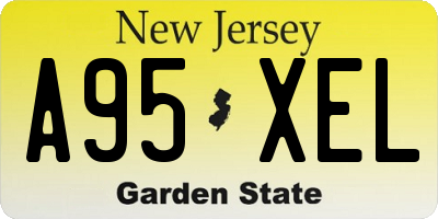 NJ license plate A95XEL