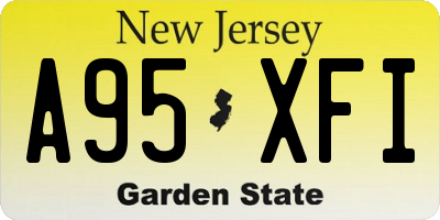 NJ license plate A95XFI