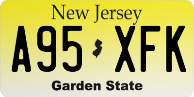 NJ license plate A95XFK