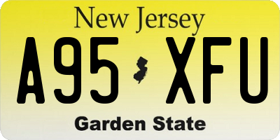NJ license plate A95XFU