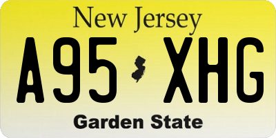 NJ license plate A95XHG