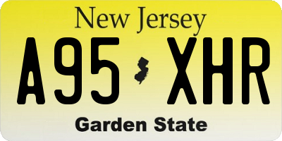 NJ license plate A95XHR