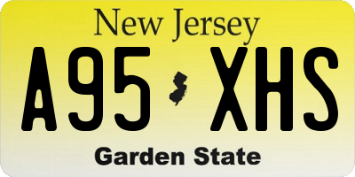 NJ license plate A95XHS