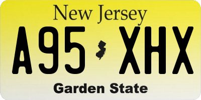 NJ license plate A95XHX