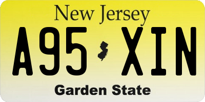 NJ license plate A95XIN