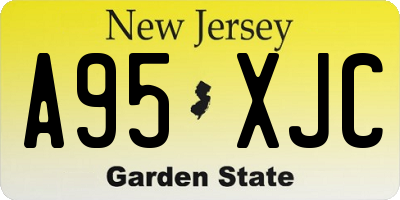 NJ license plate A95XJC