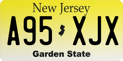 NJ license plate A95XJX