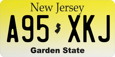 NJ license plate A95XKJ