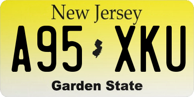 NJ license plate A95XKU