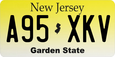 NJ license plate A95XKV