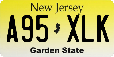 NJ license plate A95XLK