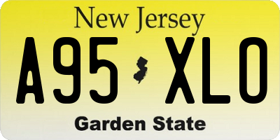 NJ license plate A95XLO