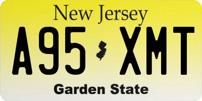 NJ license plate A95XMT