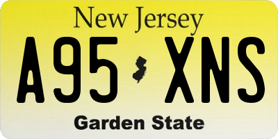 NJ license plate A95XNS