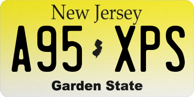 NJ license plate A95XPS