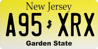 NJ license plate A95XRX