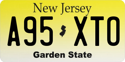 NJ license plate A95XTO