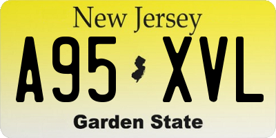 NJ license plate A95XVL