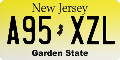 NJ license plate A95XZL