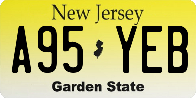 NJ license plate A95YEB