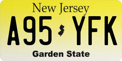 NJ license plate A95YFK