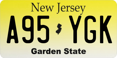 NJ license plate A95YGK