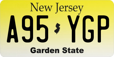 NJ license plate A95YGP