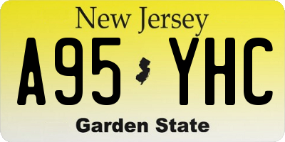 NJ license plate A95YHC
