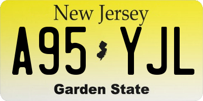 NJ license plate A95YJL