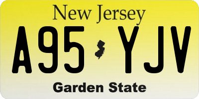 NJ license plate A95YJV