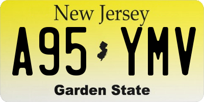NJ license plate A95YMV