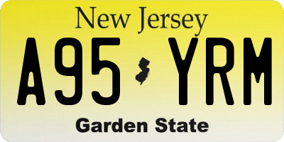 NJ license plate A95YRM