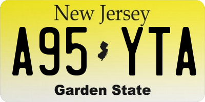 NJ license plate A95YTA