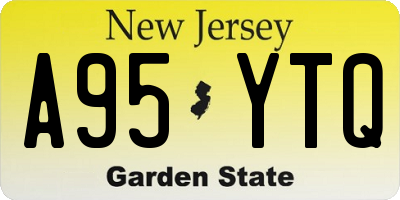 NJ license plate A95YTQ