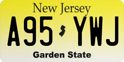NJ license plate A95YWJ
