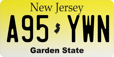 NJ license plate A95YWN
