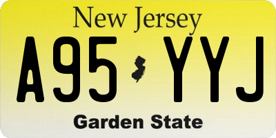 NJ license plate A95YYJ