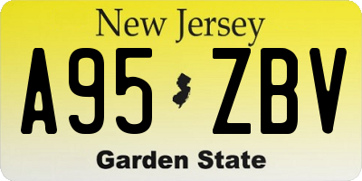 NJ license plate A95ZBV