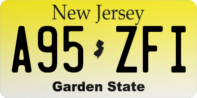 NJ license plate A95ZFI
