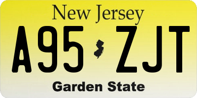 NJ license plate A95ZJT