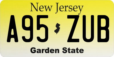NJ license plate A95ZUB