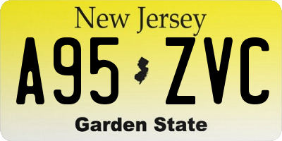 NJ license plate A95ZVC