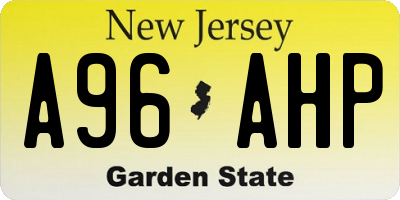 NJ license plate A96AHP